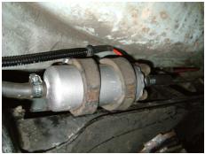 Fuel pump in position